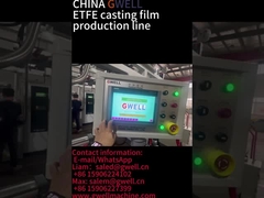 Mesin ekstrusi film casting GWELL ETFE untuk panel surya fleksibel atau semikonduktor.