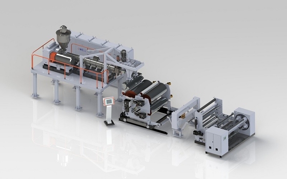 Beli 120kg/H Mesin Ekstrusi Film ETFE 1000-1500mm Lebar Ekstruder Sekrup Tunggal online manufacture
