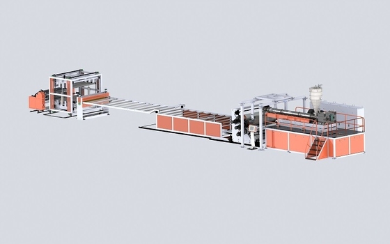 Beli 0.4mm Transparan Pvc Sheet garis produksi ekstrusi Single Screw Extruder online manufacture