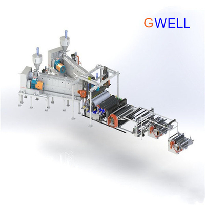 Beli Produksi film surya universal, EPE Solar Film Extrusion Line EVA/POE Film Production Machine Co-Extrusion Film Machin online manufacture