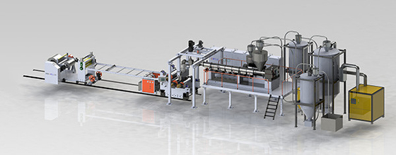 Beli Efisien Mesin Pet Sheet Extruder Max Lebar 1000mm Dan Sekrup L/D:40/1 online manufacture