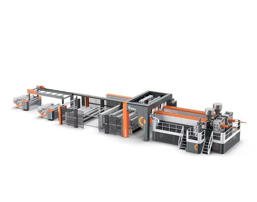 Beli 2600mm Lebar EVA Solar Film Extrusion Line dengan Output 300-700kg/jam dan Tingkat Penyusutan ≤2% untuk Enkapsulasi Panel Surya online manufacture