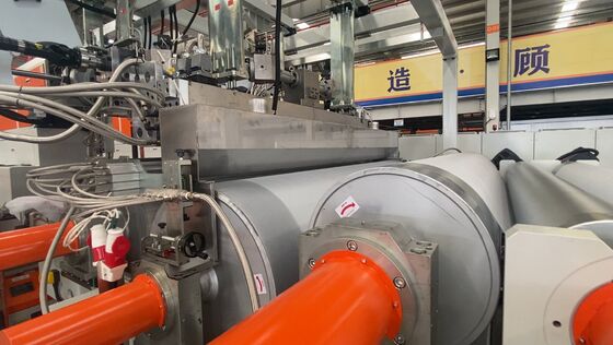 Beli Garis Ekstrusi Film Surya EVA/POE/EPE Lebar 2200mm GWELL dengan Ketebalan 0,3-1mm dan Kecepatan 15m/mnt untuk Modul PV online manufacture
