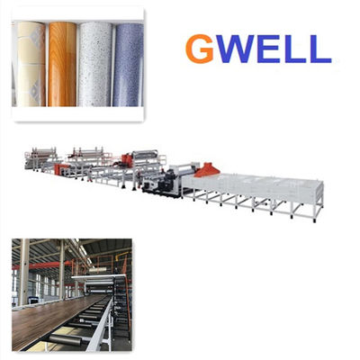Beli Mesin Pembuat Kulit Lantai Lebar PVC Lini Produksi Lantai Parket 400kg H online manufacture