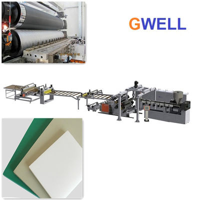 Beli Board PETG Extrusion Line For Cabinet Advertising Tampilan sekrup tunggal sekrup paralel torsi tinggi output tinggi online manufacture