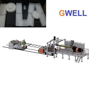 Beli Mesin Pembuat Lembaran PLA Garis Ekstrusi Lembaran Tiga Lapisan Thermoforming PLA Dapat Disesuaikan online manufacture