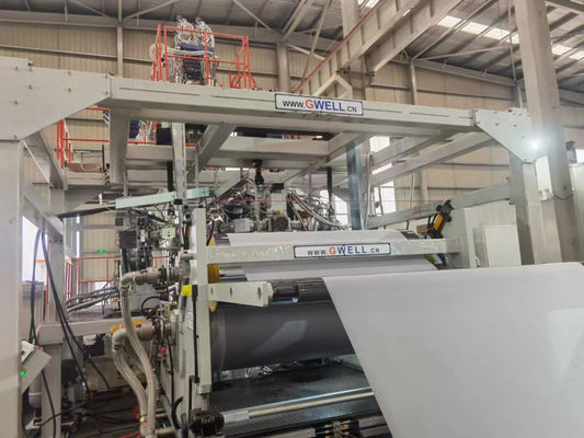 Tiga Lapisan Tpu Extrusion Cast Film Membuat Mesin Single Screw Extruder