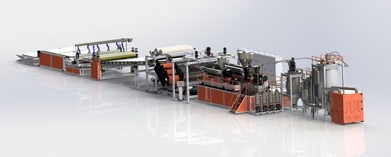 PC sheet Extrusion Line Plastic Sheet Extrusionr Mesin 600kg/H