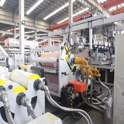 Thermoforming PET Sheet Line Produksi, PET Sheet Extrusion Machine Twin Screw Extrusion Line tanpa proses kristalisasi dan kering